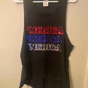 USA vs PINK tank bling